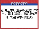 昆明艺术职业学院在哪个城市，是本科吗，第几批(昆明艺职院本科批次)