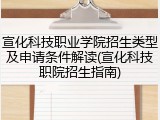 宣化科技职业学院招生类型及申请条件解读(宣化科技职院招生指南)