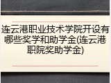 连云港职业技术学院开设有哪些奖学和助学金(连云港职院奖助学金)