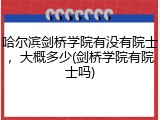 哈尔滨剑桥学院有没有院士，大概多少(剑桥学院有院士吗)