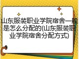 山东服装职业学院宿舍一般是怎么分配的(山东服装职业学院宿舍分配方式)