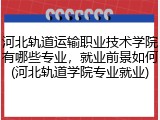 河北轨道运输职业技术学院有哪些专业，就业前景如何(河北轨道学院专业就业)