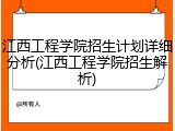 江西工程学院招生计划详细分析(江西工程学院招生解析)