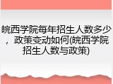 皖西学院每年招生人数多少，政策变动如何(皖西学院招生人数与政策)