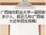 广西城市职业大学一届招收多少人，最近几年(广西城大近年招生规模)