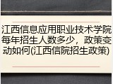 江西信息应用职业技术学院每年招生人数多少，政策变动如何(江西信院招生政策)