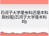 石河子大学是专科还是本科院校呢(石河子大学是本科吗)