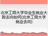 北京工商大学毕业生就业大致去向如何(北京工商大学就业去向)