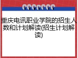 重庆电讯职业学院的招生人数和计划解读(招生计划解读)