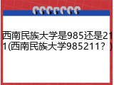 西南民族大学是985还是211(西南民族大学985211？)