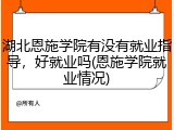 湖北恩施学院有没有就业指导，好就业吗(恩施学院就业情况)