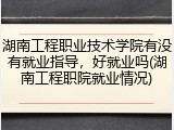 湖南工程职业技术学院有没有就业指导，好就业吗(湖南工程职院就业情况)