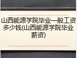 山西能源学院毕业一般工资多少钱(山西能源学院毕业薪资)