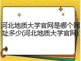 河北地质大学官网是哪个网址多少(河北地质大学官网)