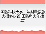 国防科技大学一年财政拨款大概多少钱(国防科大年拨款)