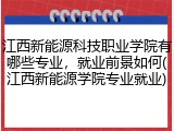 江西新能源科技职业学院有哪些专业，就业前景如何(江西新能源学院专业就业)