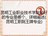 昆明工业职业技术学院最好的专业是哪个，详细阐述(昆明工职院王牌专业)