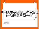 中国美术学院的王牌专业是什么(国美王牌专业)