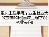 重庆工程学院毕业生就业大致去向如何(重庆工程学院就业去向)