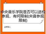中央音乐学院是否可以进校参观，有何限制(央音参观限制)
