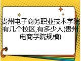 贵州电子商务职业技术学院有几个校区,有多少人(贵州电商学院规模)