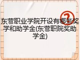 东营职业学院开设有哪些奖学和助学金(东营职院奖助学金)