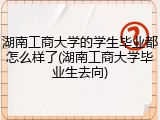 湖南工商大学的学生毕业都怎么样了(湖南工商大学毕业生去向)