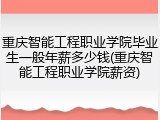 重庆智能工程职业学院毕业生一般年薪多少钱(重庆智能工程职业学院薪资)