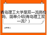 青岛理工大学是双一流高校吗，简单介绍(青岛理工双一流？)