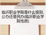 临沂职业学院是什么级别，公办还是民办(临沂职业学院性质)
