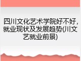 四川文化艺术学院好不好，就业现状及发展趋势(川文艺就业前景)