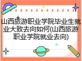 山西旅游职业学院毕业生就业大致去向如何(山西旅游职业学院就业去向)