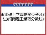 闽南理工学院要多少分才能进(闽南理工录取分数线)