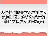 大连翻译职业学院学生男女比例如何，趋势分析(大连翻译学院男女比例趋势)
