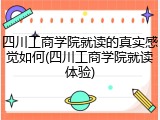 四川工商学院就读的真实感觉如何(四川工商学院就读体验)