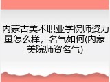 内蒙古美术职业学院师资力量怎么样，名气如何(内蒙美院师资名气)