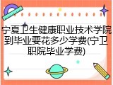 宁夏卫生健康职业技术学院到毕业要花多少学费(宁卫职院毕业学费)