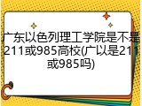 广东以色列理工学院是不是211或985高校(广以是211或985吗)