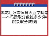 黑龙江冰雪体育职业学院是一本吗录取分数线多少(学院录取分数线)