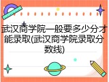武汉商学院一般要多少分才能录取(武汉商学院录取分数线)