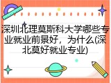 深圳北理莫斯科大学哪些专业就业前景好，为什么(深北莫好就业专业)