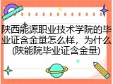 陕西能源职业技术学院的毕业证含金量怎么样，为什么(陕能院毕业证含金量)