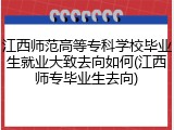 江西师范高等专科学校毕业生就业大致去向如何(江西师专毕业生去向)