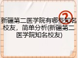 新疆第二医学院有哪些知名校友，简单分析(新疆第二医学院知名校友)