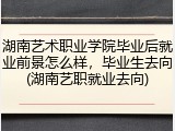 湖南艺术职业学院毕业后就业前景怎么样，毕业生去向(湖南艺职就业去向)