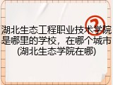 湖北生态工程职业技术学院是哪里的学校，在哪个城市(湖北生态学院在哪)