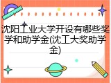沈阳工业大学开设有哪些奖学和助学金(沈工大奖助学金)