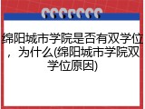 绵阳城市学院是否有双学位，为什么(绵阳城市学院双学位原因)