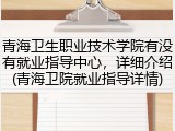 青海卫生职业技术学院有没有就业指导中心，详细介绍(青海卫院就业指导详情)