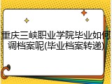 重庆三峡职业学院毕业如何调档案呢(毕业档案转递)